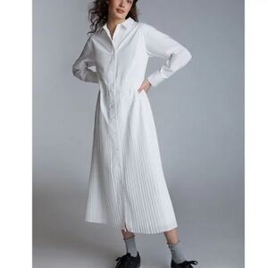 Mare Mare Elenore Pleated Maxi Shirtdress